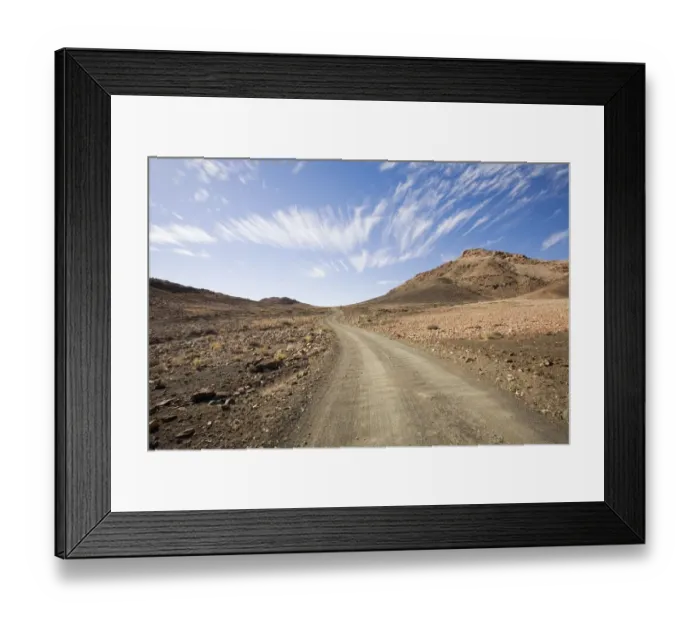 Framed Print : Africa, Barren, Cloud, Color Image, Day, Desert, Dirt Road, Generic Location, Horizontal