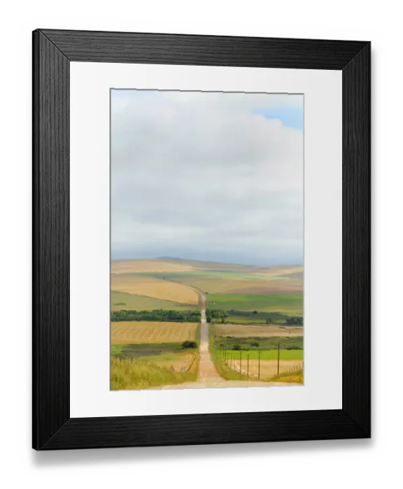 Framed Print : Africa, Cloud, Color Image, Crop, Day, Field, High Angle View, Horizon Over Land
