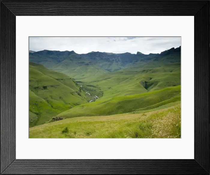 Framed Print : View of Ndedema Gorge with Mountain Range in the Background