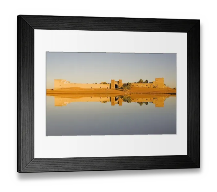 Framed Print : Reflection of Moroccan City Walls in a Dam Framed Print : Reflection of Moroccan City Walls in a Dam