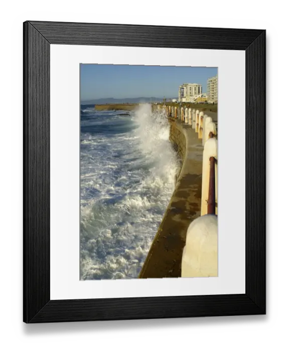 Framed Print : Heavy Seas Pounding a Sea Wall at Mouille Point Framed Print : Heavy Seas Pounding a Sea Wall at Mouille Point