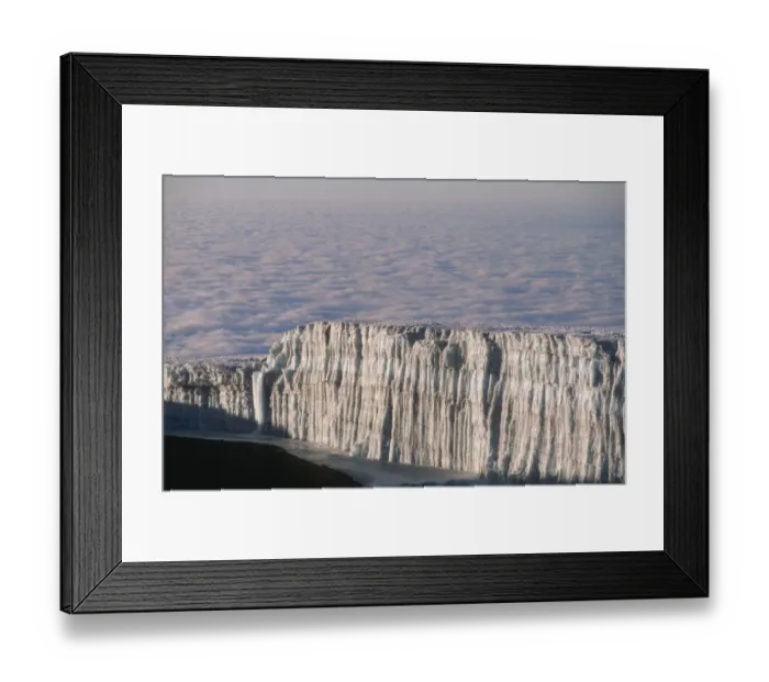 Framed Print : Sunlight in Ice Cliffs at Dawn Framed Print : Sunlight in Ice Cliffs at Dawn