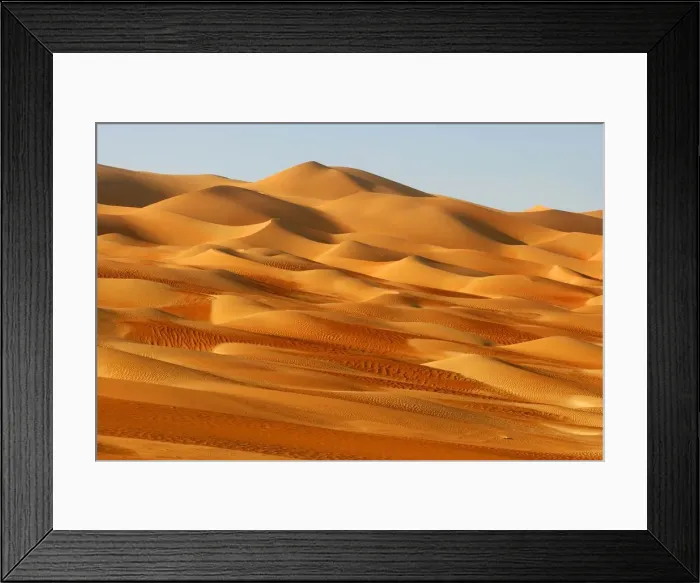 Framed Print : A Dune Field in the Desert Framed Print : A Dune Field in the Desert