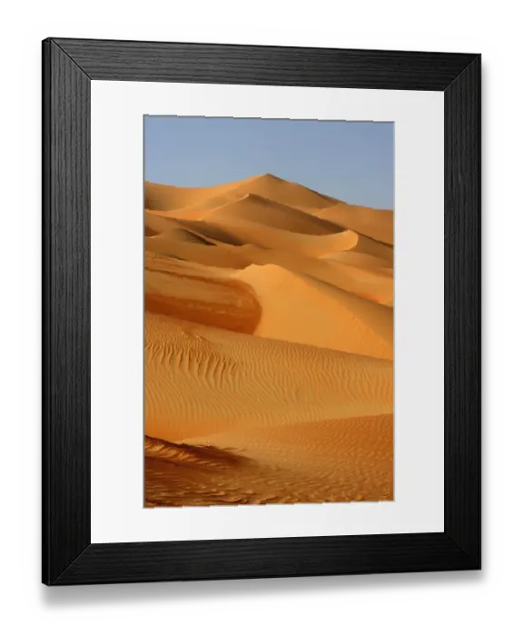 Framed Print : A Dune Field in the Desert Framed Print : A Dune Field in the Desert