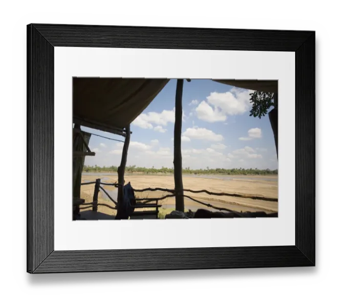 Framed Print : View of the Luangwa Riverbed from Lodge Accommodation Framed Print : View of the Luangwa Riverbed from Lodge Accommodation