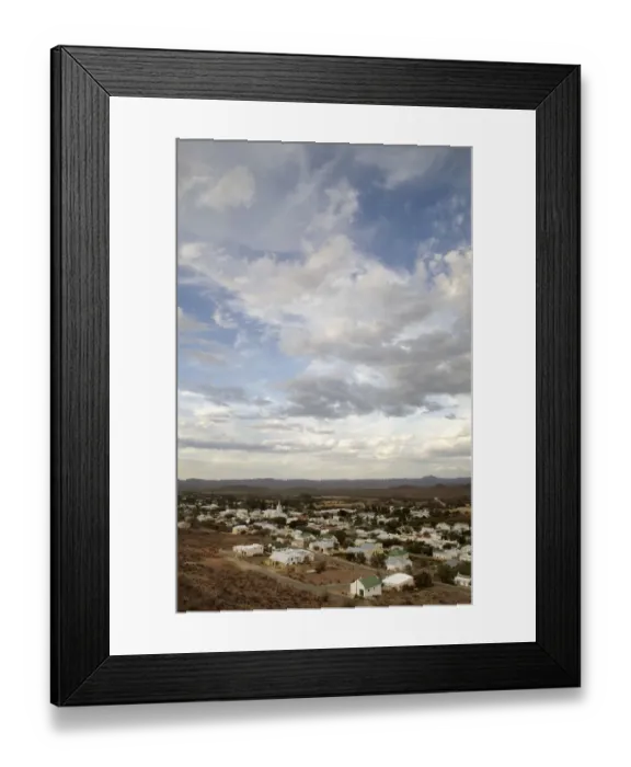 Framed Print : High Angle View over Remote Desert Town Framed Print : High Angle View over Remote Desert Town