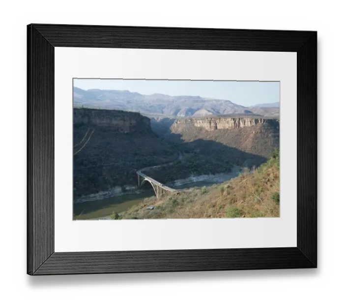 Framed Print : Bridge Across River and Gorge Framed Print : Bridge Across River and Gorge