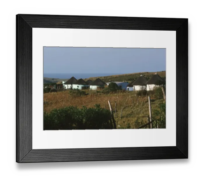 Framed Print : Traditional Thatch Homes (Rondawels) of Landilie Framed Print : Traditional Thatch Homes (Rondawels) of Landilie