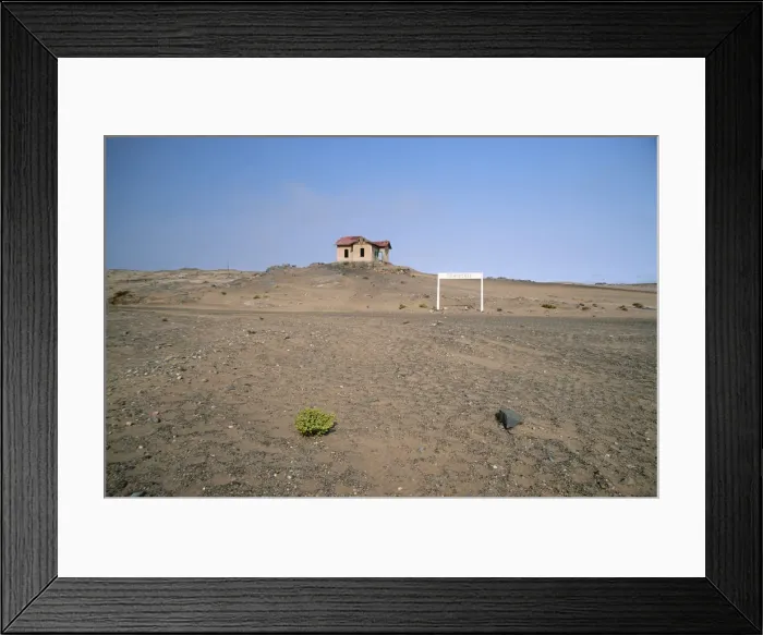 Framed Print : A House on a Hill in the Desert Framed Print : A House on a Hill in the Desert