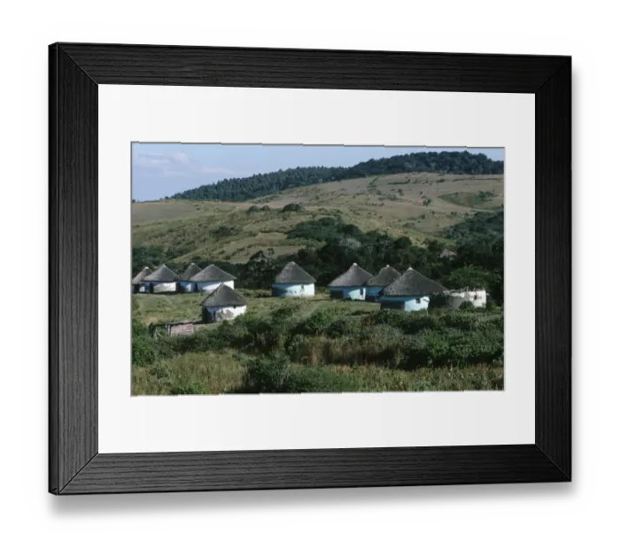 Framed Print : Traditional Thatch Homes (Rondawels) of Landilie Framed Print : Traditional Thatch Homes (Rondawels) of Landilie