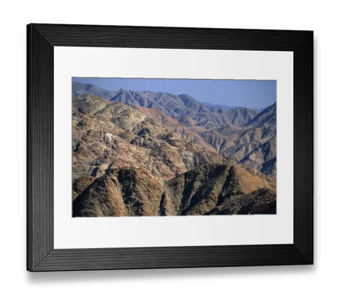 Framed Print : Barren Mountainous Landscape Framed Print : Barren Mountainous Landscape