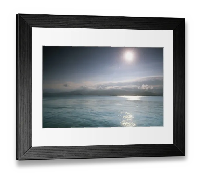 Framed Print : Scenic Portrait of the Sun Over the Atlantic Ocean
