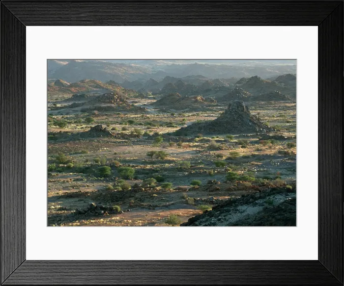 Framed Print : Scenic View of Plains and Hills