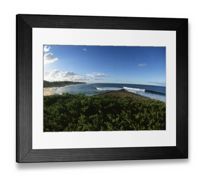Framed Print : Elevated View of Tofu Beach Point Framed Print : Elevated View of Tofu Beach Point