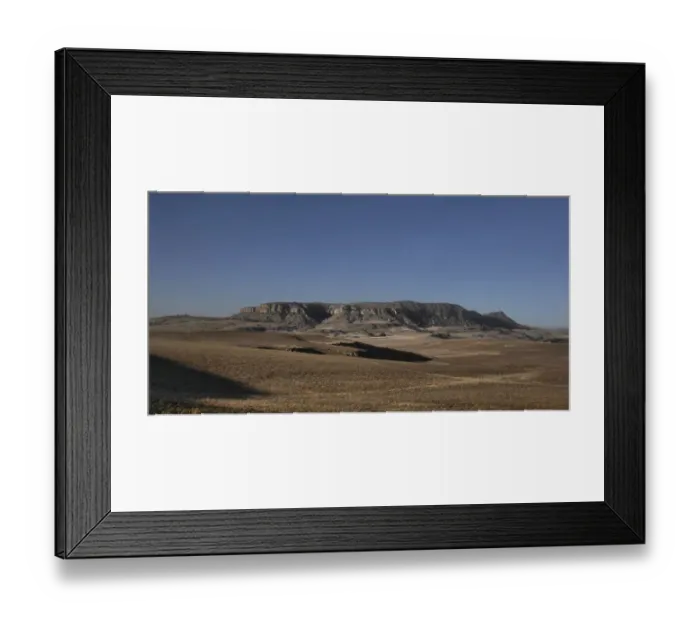 Framed Print : arid mountain landscape in Drakensberg, south Africa