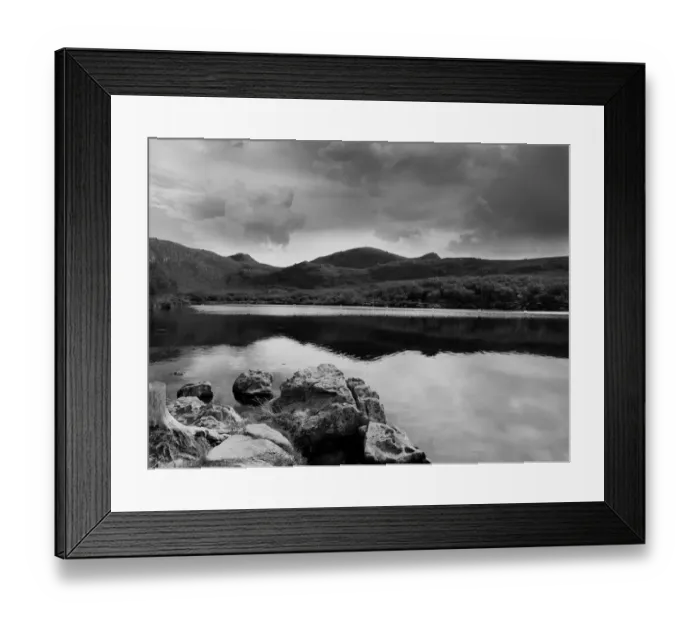 Framed Print : mountain lake landscape, cape town south Africa