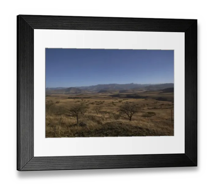 Framed Print : arid mountain landscape in Drakensberg, south Africa Framed Print : arid mountain landscape in Drakensberg, south Africa