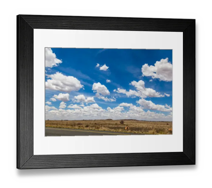 Framed Print : The dry and arid landscape in the Northern Cape, not far from Kimberly, South Africa Framed Print : The dry and arid landscape in the Northern Cape, not far from Kimberly, South Africa