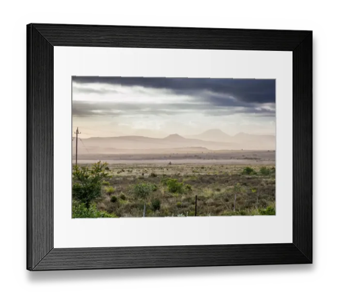 Framed Print : A typical Karoo landscape. The Karoo is a dry and arid area, with lots of history Framed Print : A typical Karoo landscape. The Karoo is a dry and arid area, with lots of history