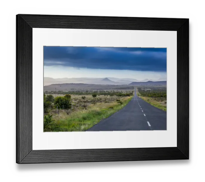 Framed Print : A typical Karoo landscape. The Karoo is a dry and arid area, with lots of history Framed Print : A typical Karoo landscape. The Karoo is a dry and arid area, with lots of history