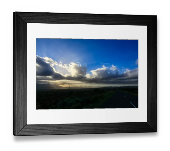 Framed Print : A typical Karoo landscape. The Karoo is a dry and arid area, with lots of history Framed Print : A typical Karoo landscape. The Karoo is a dry and arid area, with lots of history