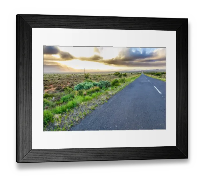 Framed Print : A typical Karoo landscape. The Karoo is a dry and arid area, with lots of history Framed Print : A typical Karoo landscape. The Karoo is a dry and arid area, with lots of history