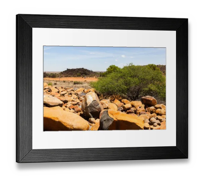 Framed Print : The dry and arid landscape in the Northern Cape, not far from Kimberly, South Africa Framed Print : The dry and arid landscape in the Northern Cape, not far from Kimberly, South Africa
