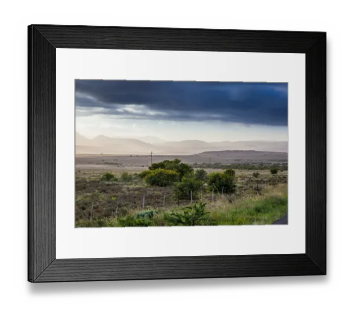 Framed Print : A typical Karoo landscape. The Karoo is a dry and arid area, with lots of history Framed Print : A typical Karoo landscape. The Karoo is a dry and arid area, with lots of history