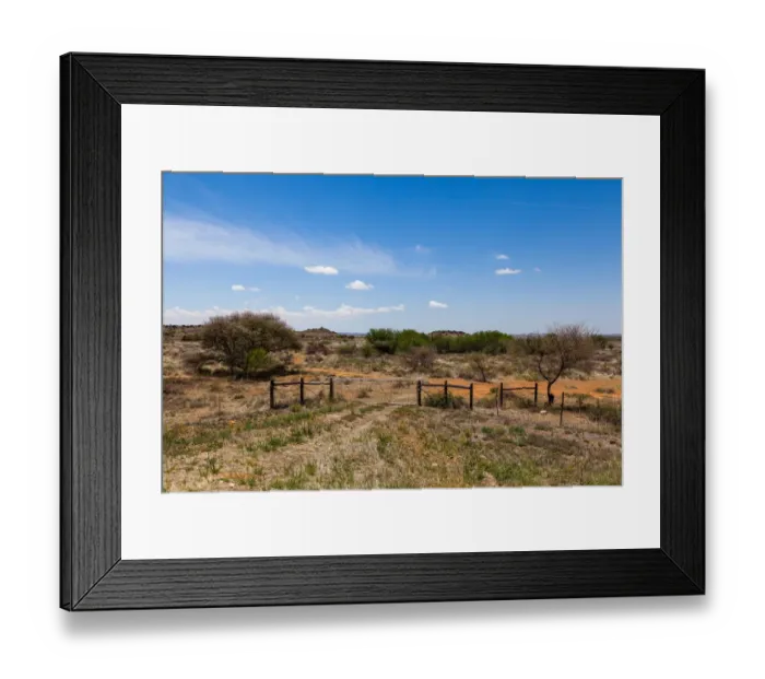 Framed Print : The dry and arid landscape in the Northern Cape, not far from Kimberly, South Africa Framed Print : The dry and arid landscape in the Northern Cape, not far from Kimberly, South Africa