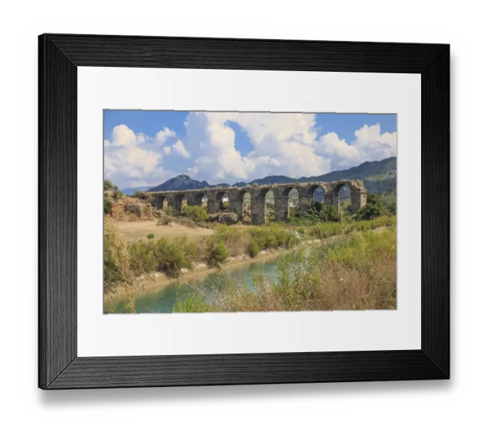 Framed Print : Aspendos Aqueduct over River Eurmedon, Aspendos, Antalya, Anatolia, Turkey Framed Print : Aspendos Aqueduct over River Eurmedon, Aspendos, Antalya, Anatolia, Turkey