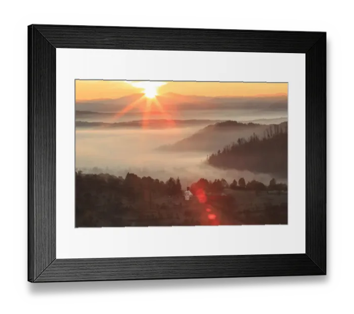 Framed Print : Sunrise above valley, Targu Lapus, Maramures County, Transylvania, Romania Framed Print : Sunrise above valley, Targu Lapus, Maramures County, Transylvania, Romania