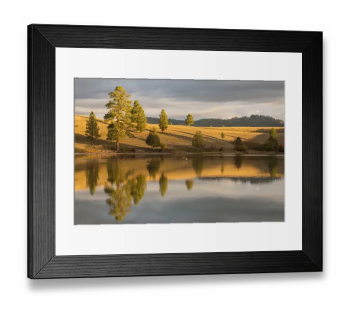 Framed Print : Landscape with Harpers Lake, Montana, USA Framed Print : Landscape with Harpers Lake, Montana, USA