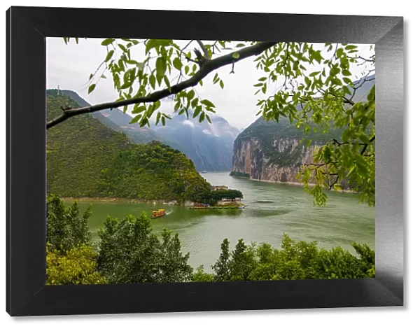 Landscape with Yangtze River, White Emperor City, Baidicheng, China