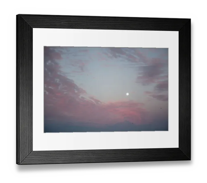 Framed Print : Wide shot of the sky at dusk, Cape Town, Western Cape, South Africa