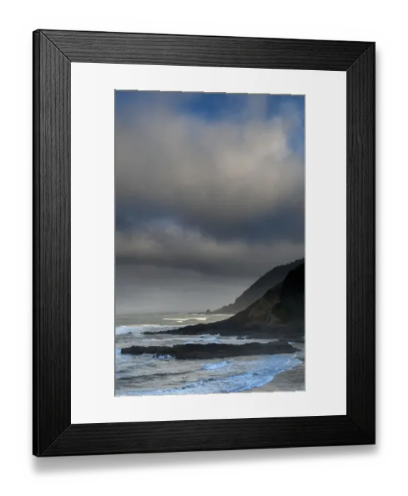 Framed Print : Rocky coast landscape, Florence, Oregon, USA Framed Print : Rocky coast landscape, Florence, Oregon, USA