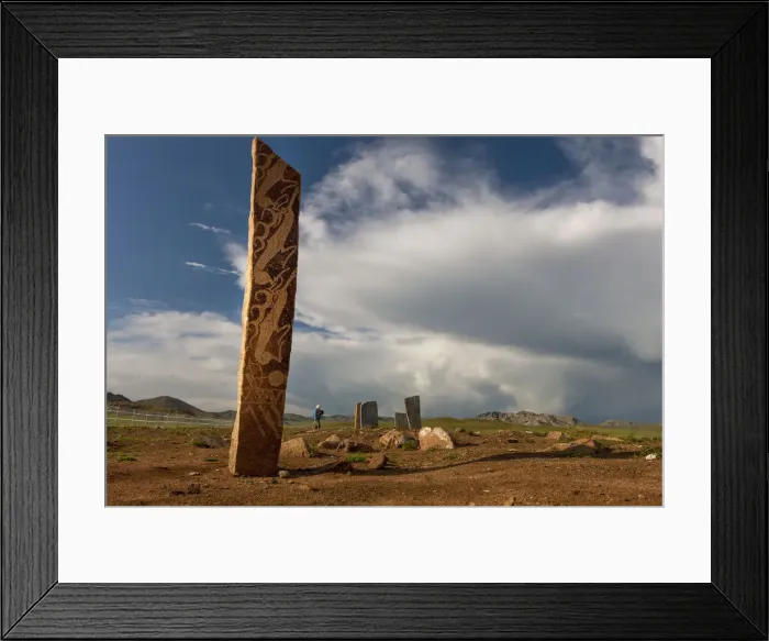 Framed Print : Deer stones with inscriptions, 1000 BC, Mongolia Framed Print : Deer stones with inscriptions, 1000 BC, Mongolia