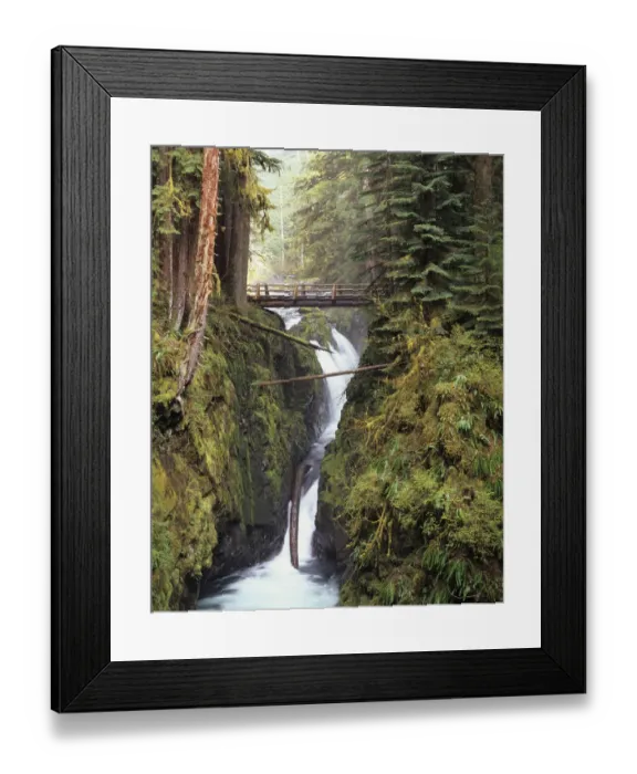 Framed Print : Scenic landscape with Sol Duc Falls, Olympic National Park, Washington State, USA Framed Print : Scenic landscape with Sol Duc Falls, Olympic National Park, Washington State, USA