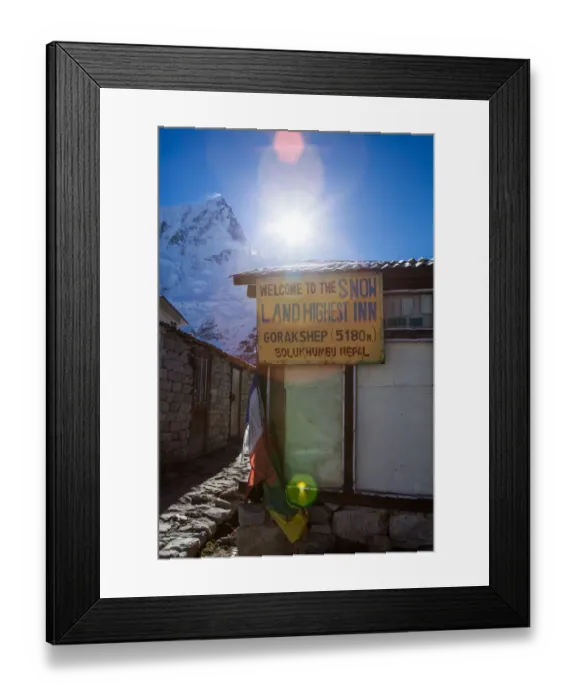 Framed Print : Everest base camp trek, Gorak Shep, Himalayas, Nepal, Colour Image, Color Image, Photography Framed Print : Everest base camp trek, Gorak Shep, Himalayas, Nepal, Colour Image, Color Image, Photography