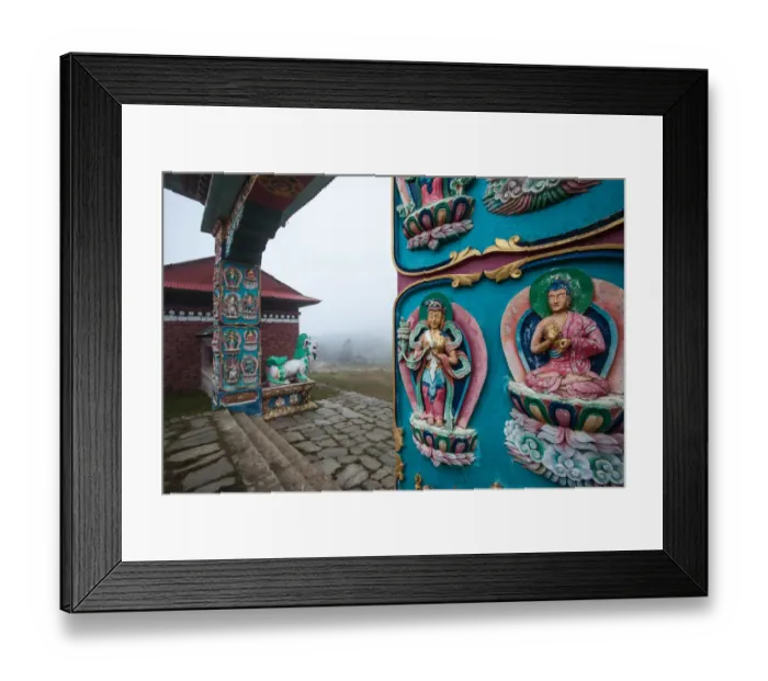 Framed Print : Everest base camp trek, Himalayas, Nepal, Tengboche, monastery, Colour Image, Color Image