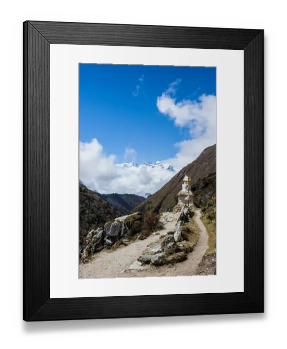 Framed Print : Everest base camp, Himalayas, Nepal, stupa, Colour Image, Color Image, Photography Framed Print : Everest base camp, Himalayas, Nepal, stupa, Colour Image, Color Image, Photography