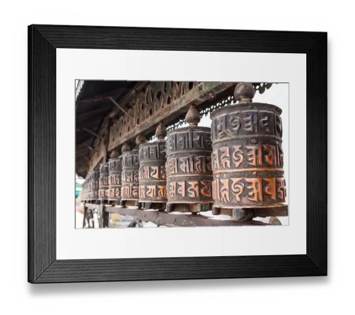 Framed Print : Kathmandu, Nepal, Unesco World Heritage Site, Buddhism, prayer wheels, Colour Image Framed Print : Kathmandu, Nepal, Unesco World Heritage Site, Buddhism, prayer wheels, Colour Image