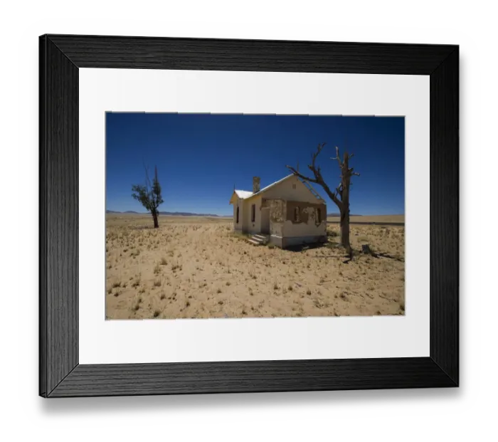 Framed Print : Abandoned railway station at Garub in Namib Desert between Aus and Luderitz, Namibia Framed Print : Abandoned railway station at Garub in Namib Desert between Aus and Luderitz, Namibia