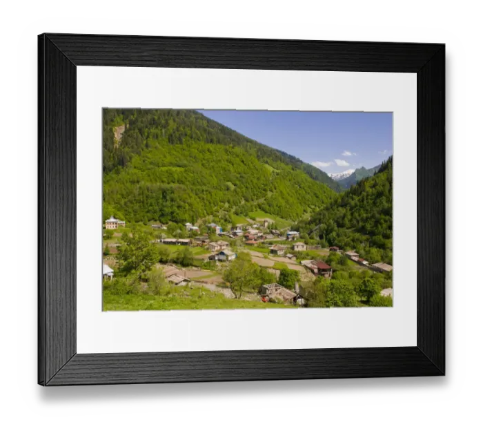 Framed Print : Wonderful mountain scenery, Svanetia, Georgia Framed Print : Wonderful mountain scenery, Svanetia, Georgia