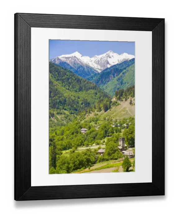 Framed Print : Wonderful mountain scenery, Svanetia, Georgia