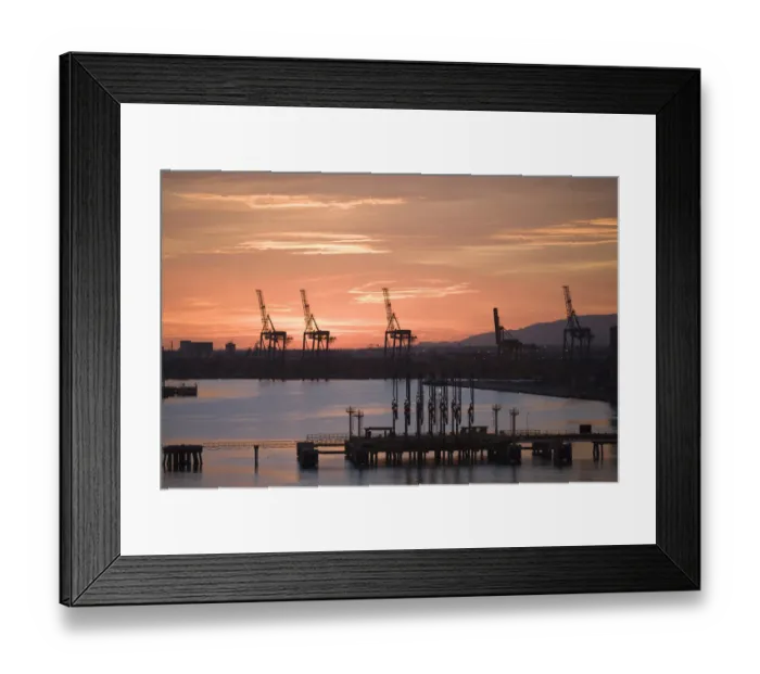 Framed Print : Harbor at sunset, Barcelona, Spain Framed Print : Harbor at sunset, Barcelona, Spain