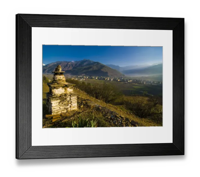 Framed Print : Buddhist stupa, Paro, Bhutan Framed Print : Buddhist stupa, Paro, Bhutan