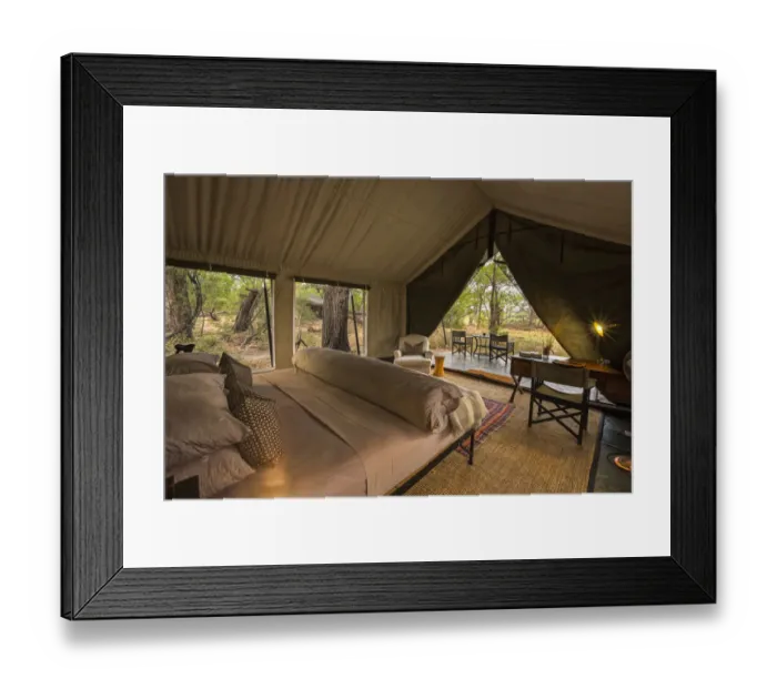 Framed Print : Inside view of luxury tent, Machaba Camp, Okavango Delta, BBotswana Framed Print : Inside view of luxury tent, Machaba Camp, Okavango Delta, BBotswana