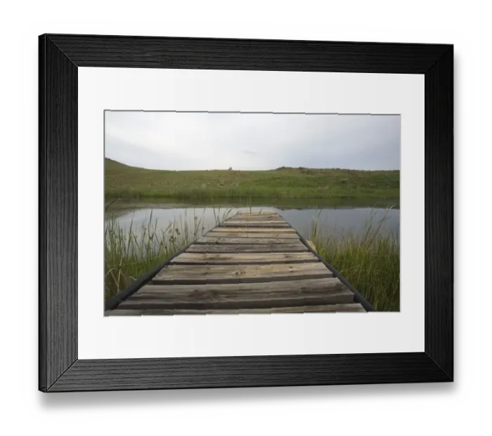 Framed Print : Jetty Surrounded by Rural Fishing Landscape