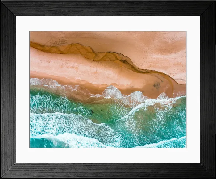 Framed Print : Bore beach - drone point of view Framed Print : Bore beach - drone point of view