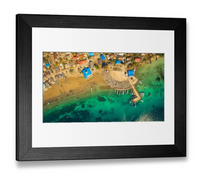 Framed Print : Aerial photo of the pier of Makasar Island near Bau-Bau, Southeast Sulawesi Framed Print : Aerial photo of the pier of Makasar Island near Bau-Bau, Southeast Sulawesi